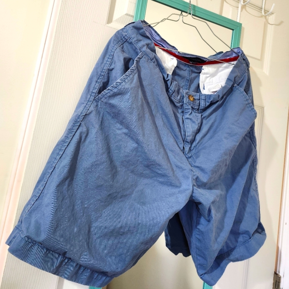 Tommy Hilfiger Blue Cargo Golf Men's Shorts Size 34 Outdoor Good Used Condition